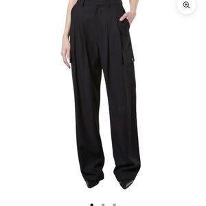 Enza Costa Black Cargo Trouser Pants